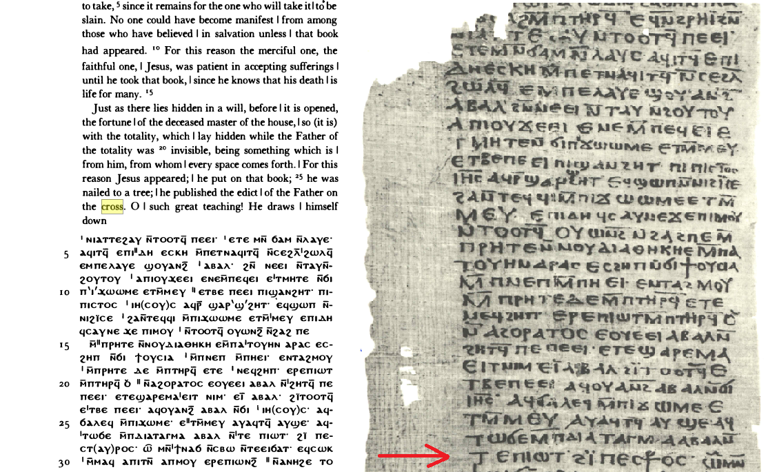 Ti-Ro (not tau-ro) in the gospel of Truth (Jung Codex)